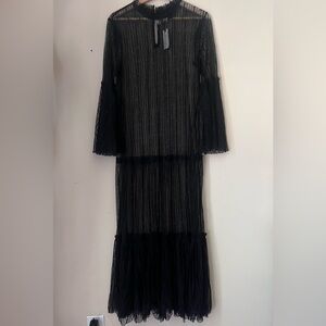 Anthropologie Black Lace Dress